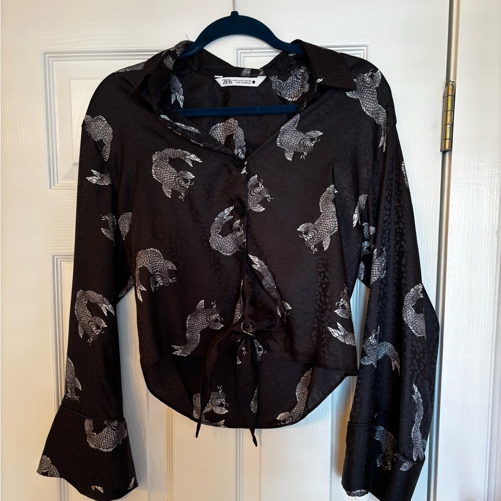 Zara black blouse
